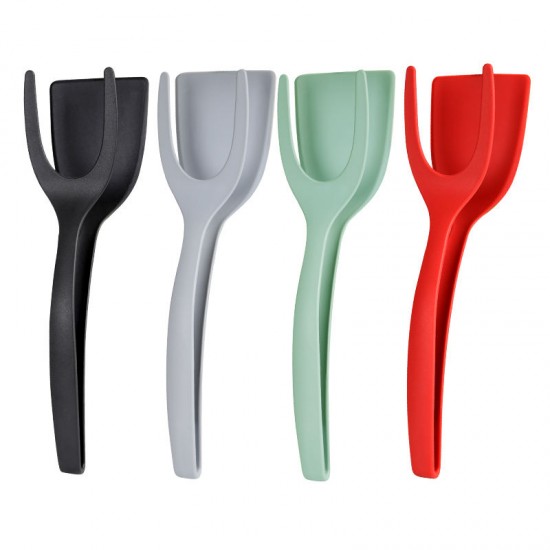 2 In 1 Grip And Flip Spatula Tong Egg Flipper Spatula Multi-purpose Non-Stick Kitchen Shovel For Bread Fish Pancake Toast