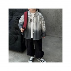 Wholesale Fashion Design Stripe Shirt T-shirt Pants 3 Pieces Cotton Soft Boy Children Clothing Set