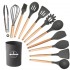 Silicone kitchen utensils set 12-piece spoon combination set storage rack cooking Utensils Set