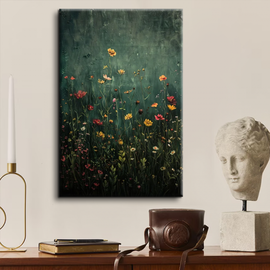 Wholesale Wildflower Handmade Oil Painting Vintage Botanical Landscape Wall Art Modern Oil Painting For Home Decoration