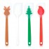 4 Pieces Wholesale Christmas Spatula Long Silicone Cream Spatula for Dough Baking and Cooking