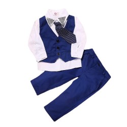 European New Spring Baby Boys Clothes Gentleman Suit Toddler Boys Clothing Set Baby Infant Clothing Wedding Birthday Outfits