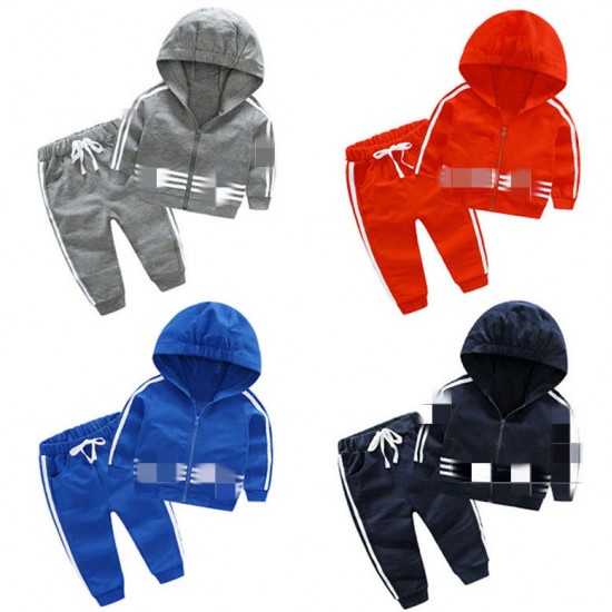 2021 wholesale casual toddler sweat suits clothing jogger babies winter hoodies set kids baby boys sport clothes children clothe