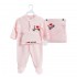 3-Piece pure cotton Newborn bodysuit for boys and girls baby hat and hooded blanket, trendy set Infant clothing set