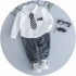 Soft and Cozy Lace Newborn Boy's Autumn Winter Suit Set with T-shirt and Pants