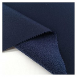 waterproof 90% polyester 10% spandex 75D 4 way stretch fabric bond polar fleece softshell fabric for jacket