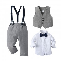 Children's clothing spring Three-Piece Children's Clothes Boy's Suit with Coat boy gentleman clothing