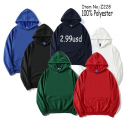 Joyeahome 2.99usd 100% Polyester 280g Plain Hooded Sweatshirt Blank Man's Pullover Hoodies