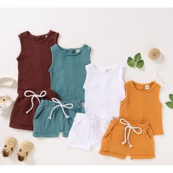 High quality muslin fabric cloth summer kids clothing baby clothes