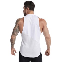 VIAMIL Customizable Summer Lightweight Quick Dry Gym Stringer Tank Top Men Workout Fitness Singlet Sport Wear Clothing