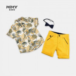 Tie Boy Clothing Custom Design Boy Baby Clothing Clothes Sportswear Summer Kids Clothing Sets