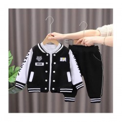 Kids Clothing Boys 0-4Years Spring Autumn Boy Outfits Baseball Uniform Long Sleeve Jacket Pants 2Pcs Children's Clothes