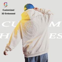 Custom 3d embossed logo cropped hoodie mens clothing manufacturer premium quality cotton oversized mens hoodies&sweatshirts