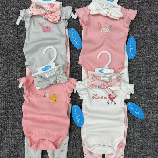 Brand New 0-24M Spring Baby Clothes for Newborn Boys Cotton Apparel with Rompers Suspenders Dress Style Wholesale Available