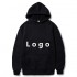 YKH Plus Size Men's Hoodie Sweatshirt Black Pullover Waterproof Puff Technique Winter Style Printed Fabric Hoodies