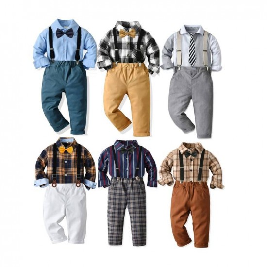 Cotton Casual and Formal Kids' Spring Clothing Sets for Boys - 2-Piece Suit