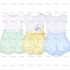 Monogram woven baby clothes bubble Easter outfits sleeveless overall summer baby boys romper set