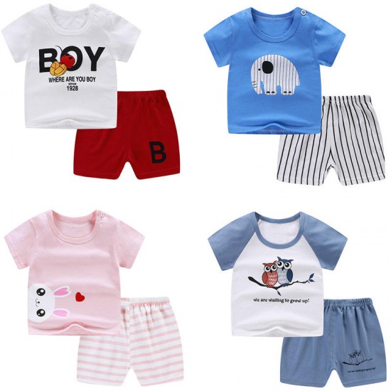 Casual Polyester Baby Clothing Set for Boys and Girls, Customizable True Size with Colorful Print Patterns at Affordable Prices