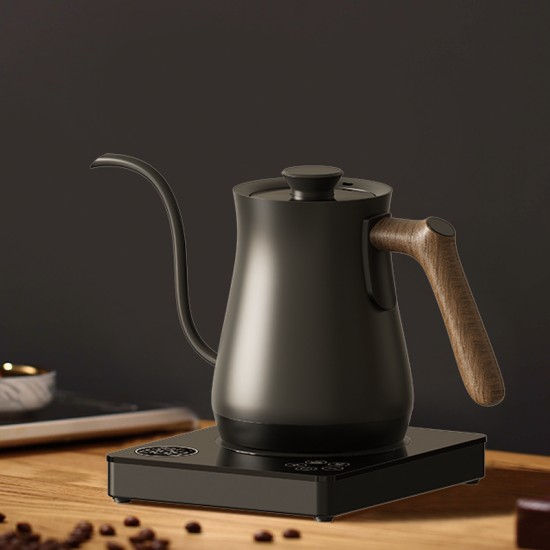 304 Stainless Steel 0.7L 1000W Black Digital Smart Pour Over Coffee Tea Electric Gooseneck Kettle