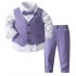 gentleman autumn boy clothes set kids boy striped shirt vest pants 3pcs clothing set formal boy party suit