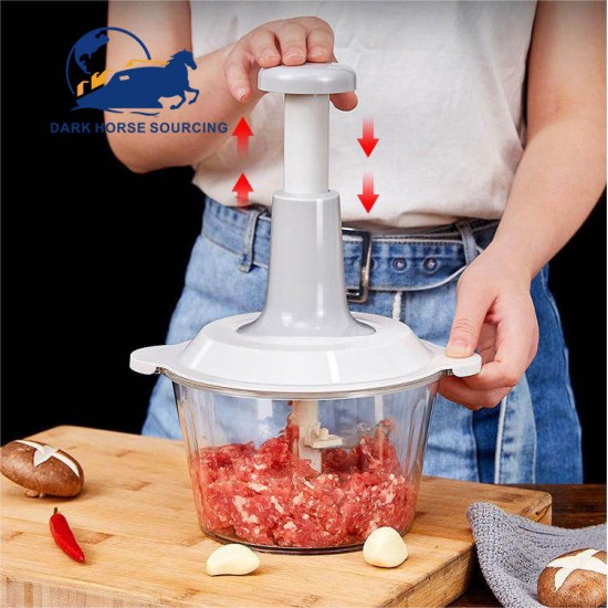 1.5L 2L Multifunction Household Press Type Manual Vegetable Grinder Press Type Garlic Onion Meat Grinders