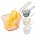 Mini French Fries Basket Stainless Steel Chips Frying Basket Strainer Fryer Cooking Chef Basket Colander Tool Kitchen Gadgets