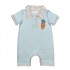 SR2226Boutique Summer Clothes Baby Boys Clothes Short sleeve Easter Carrot Stripe Neckline Print With jumpsuit Children Clothes