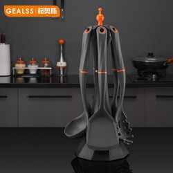 Kitchen gadget Set 7 Pieces Silicone Cooking Utensils Set Heat Resistant Kitchenware Set, Nonstick Cookware