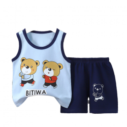 Low Price Pure Cotton Kids Sets Clothes Children's Thobe With Vest Children Vest With Character