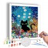 DIY Painting by Numbers for Adults Animal Series Cute Cat with Flowers 40x50cm Paint by Numbers Art Kit Home Bedroom Decoration