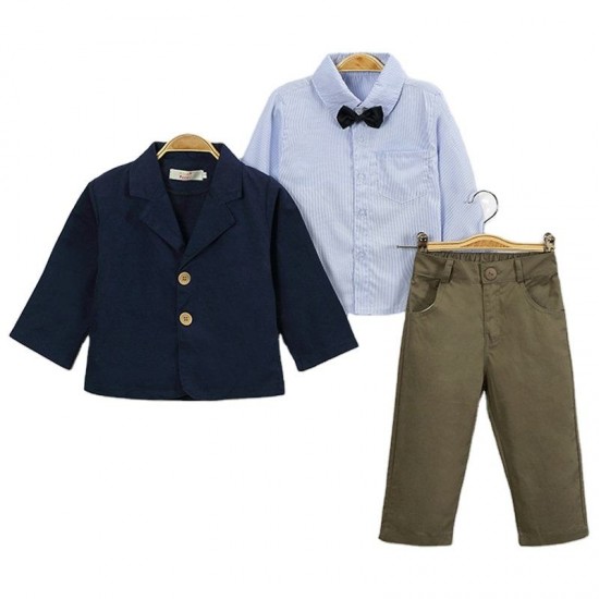 Bangladesh Wholesale 3pcs Boys Clothing Sets Boys Child Clothes Suit Spring Autumn Kids Boys Clothes Casual 100% Cotton Support