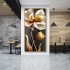 Wholesale Luxury Gold Flower Canvas painting Print With 50% Hand Painted 3D Heavy Texture Living Room Wall Art LED