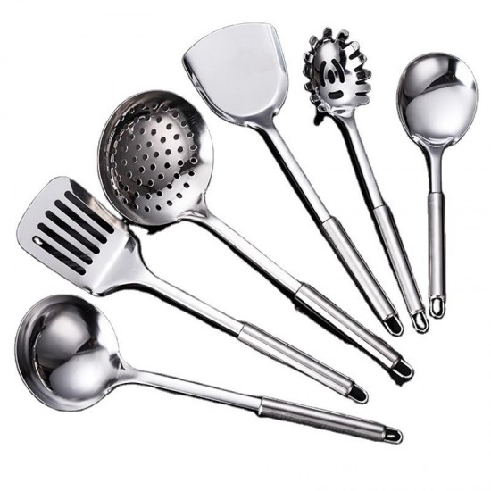 Kitchenware Cooking Utensils Cook Soup Ladle Spoon Fork Set 10 Piece Cooking Tools Stainless Steel Kitchen Utensils