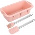 High Quality 3PCS Food Grade Silicone Baking Tools Set Silicone Toast Loaf Cake Mold Pastry Oil Brush Mixing Spatula