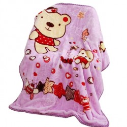 Wholesale kids baby throw blanket thick cartoon printed baby kids soft cartoon raschel blanket