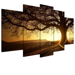 Wholesale 5 Panel Custom Print Canvas Painting For Living Room Wall decor Landscape Home Decoration Wall Art