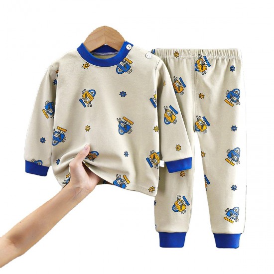 Children's Underwear Set Pure Cotton New Boys' Homewear baby Cotton Warm Pajamas