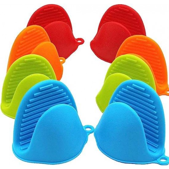 Kitchen Gadgets Silicone Oven Mitts Silicone Potholders Hand Clip Opp Bag Free Samples Printed Silicone Pot Holders 100pcs