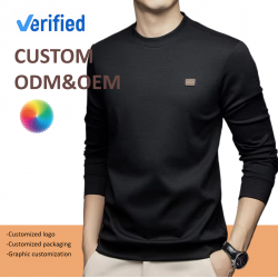 2024 Autumn New Crew Neck Design Men's Fashion Casual Long Sleeve Polyester T-shirt With Graphic