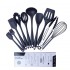 10pcs Pack Non-stick BPA-free Heat Resistant Cooking Accessories Ladle Spoon Spatula Shovel Silicone Kitchen Utensils Set