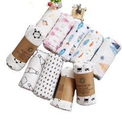 Unisex Customized Baby Swaddle Wrap and Wash Cloths Baby Swaddle Blanket