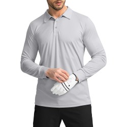 Wholesale Golf Clothing Polyester Spandex Custom Logo Long Sleeve Shirts Classic Comfortable Golf Polo Shirt For Men