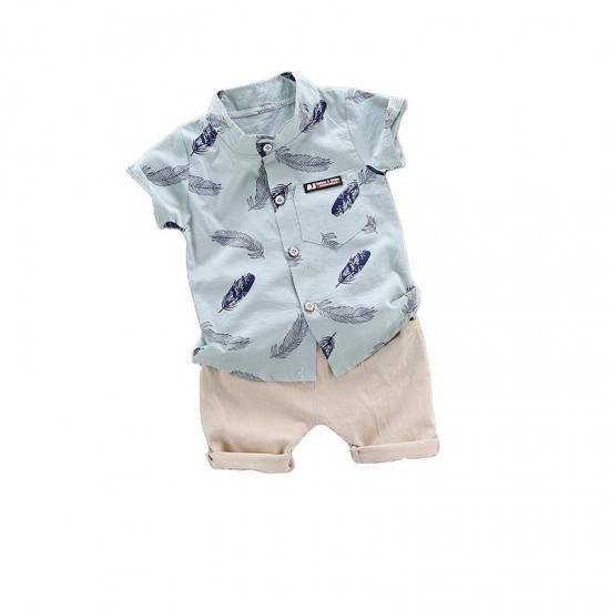 Cotton Casual 2-Piece Kids' Summer Suits in True Size, Available in Color Options