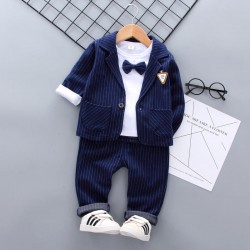 Boys Clothing Sets Plaid 3Pcs Cotton Kids Clothing Sets Wholesale Toddler Boys Clothing Sets