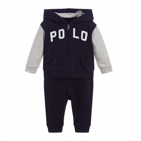 Hight quality winter cotton fleece children sport clothing set for boy set kids clothing