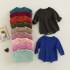 Customize multiple colors winter Boy Girl Warm Clothes Toddler Newborn Solid Sweater Romper Knitted Loose