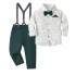 Cotton Kids' Gentleman Outfits - Customizable Spring and Autumn Wedding Host Suit for Baby's First Birthday Party