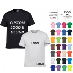 Cotton Tshirt For Men Clothes T-shirts Custom Print T Shirt For Men Short Sleeve White Blank Adults Custom T Shirt Tshirt