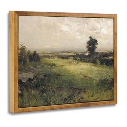 Framed Canvas Wall Art Vintage Decor, Classical Scenery Oil Painting, Home Wall Decor for Bedroom Living Room Bathroom Decor