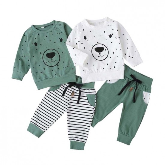 Customized Baby Boys Outfit Two Piece Hoodie Kids Set Child Long Sleeve Clothing Casual Choice Bag Cotton dress